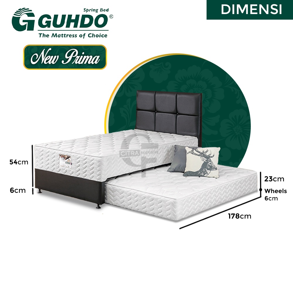GUHDO Guhdo® Springbed 2in1 New Prima Headboard Caserta