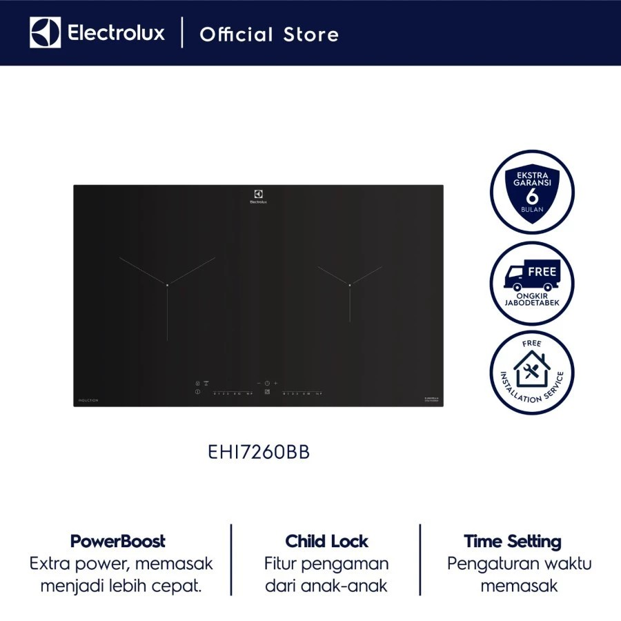 Electrolux Electrolux Kompor Tanam Induksi  EHI7260BB