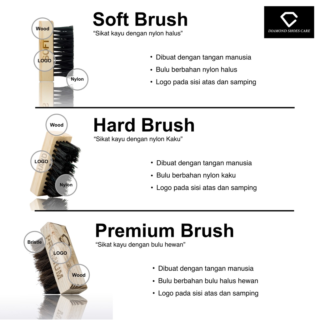 Diamond Shoes Care Hard Brush
