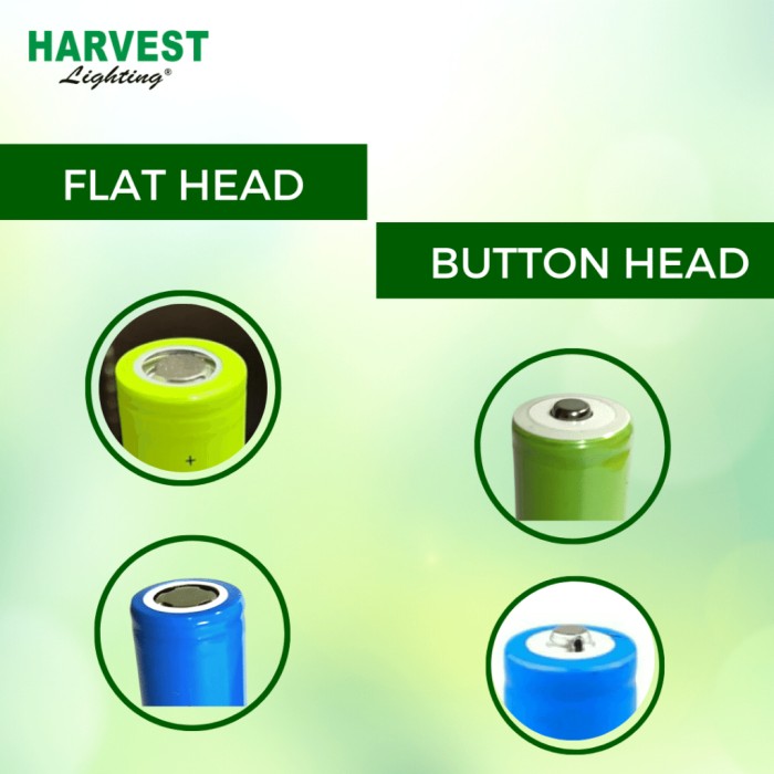 Harvest Lighting Harvest Lighting 18650 Battery Ion Lithium 2600 mAh Flat Head