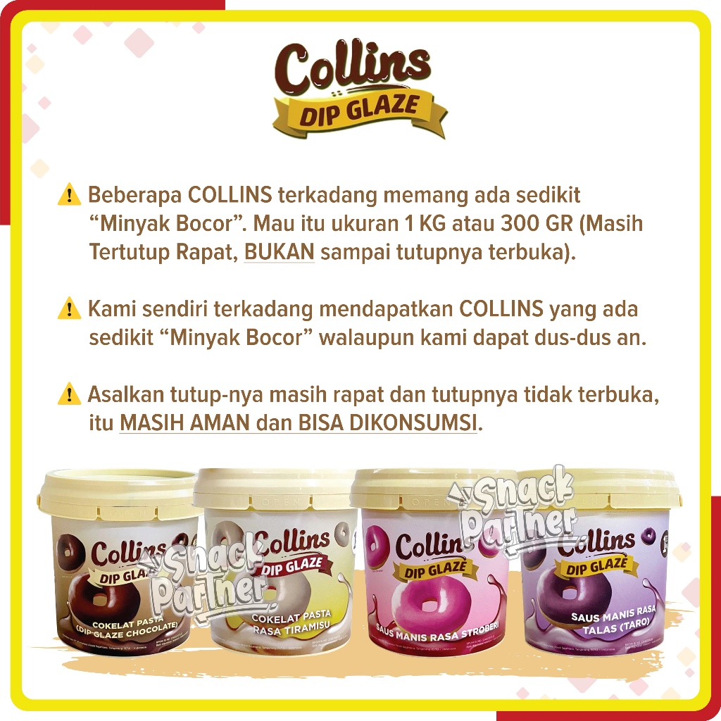 Collins Dip Glaze Stroberi