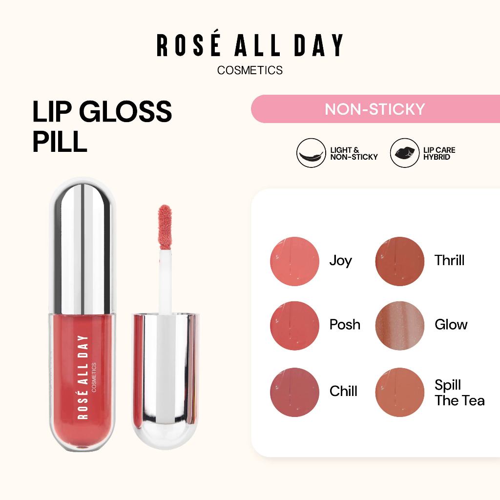 Rose Cosmetics International Rosé All Day Lip Gloss Pill