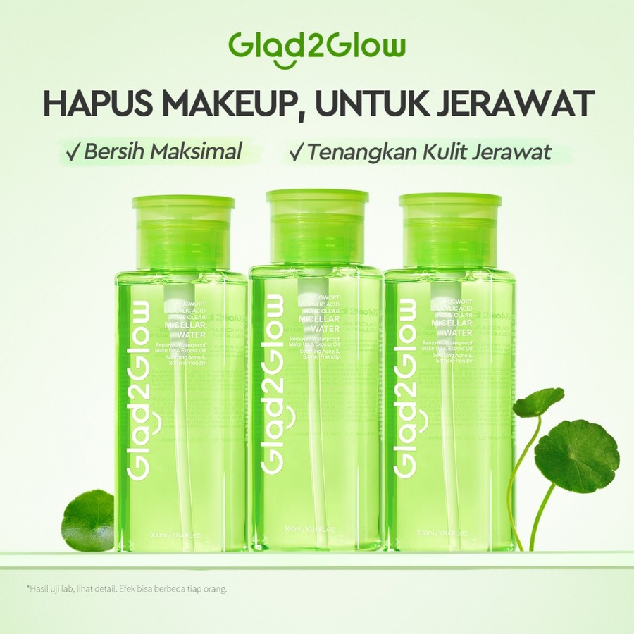 Suntone Wisdom Indonesia Glad2Glow Mugwort Salicylic Acid Acne Clear Micellar Water
