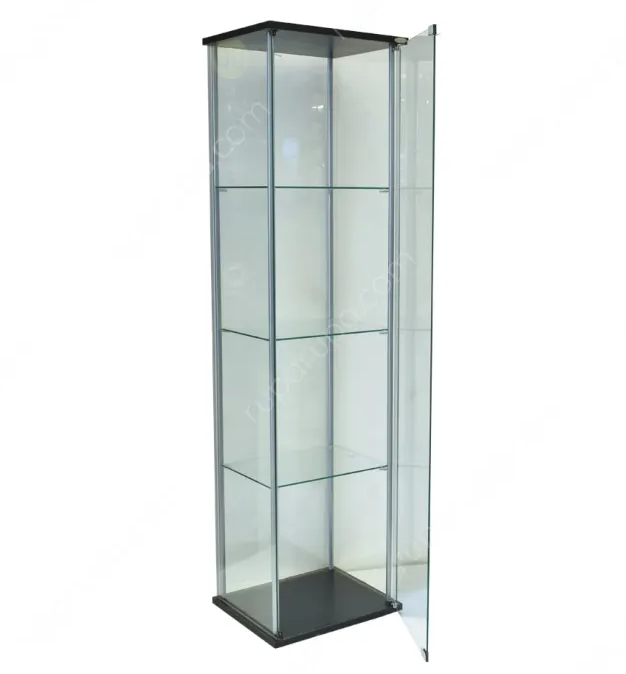 Newvy Curio Lemari Pajang Kaca 4 Tingkat