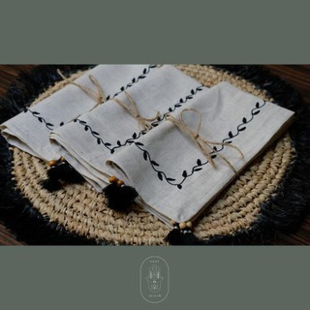 Soulstitch Serbet linen napkins peony