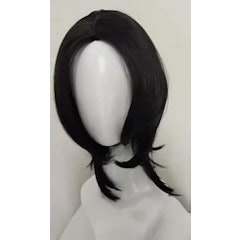 Wig Pria Sintetis Belah Tengah