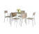 Informa ZEVA EXTENDABLE TBL SET W/ 4 CHAIRS OAK 1
