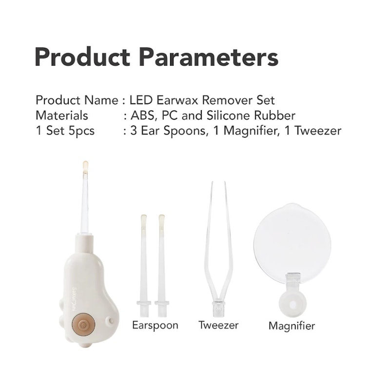 Sakumini 5in1 Earwax Cleaner Alat Pembersih Telinga Bayi LED 2