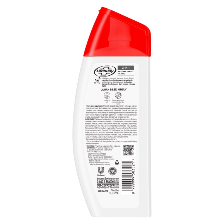 Lifebuoy Body Wash Shampoo Handwash 3-in-1