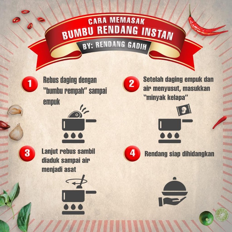 Rendang Gadih Bumbu Rendang Instan Tidak Pedas 5