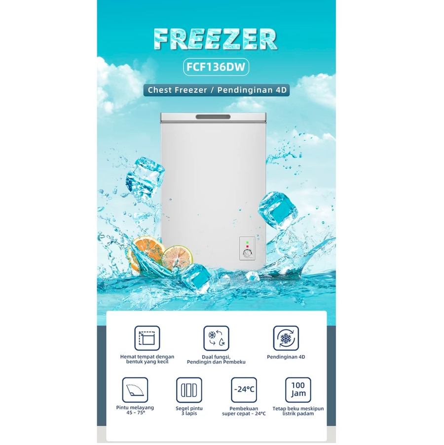 Changhong Electric Indonesia Changhong Chest Freezer  FCF136DW