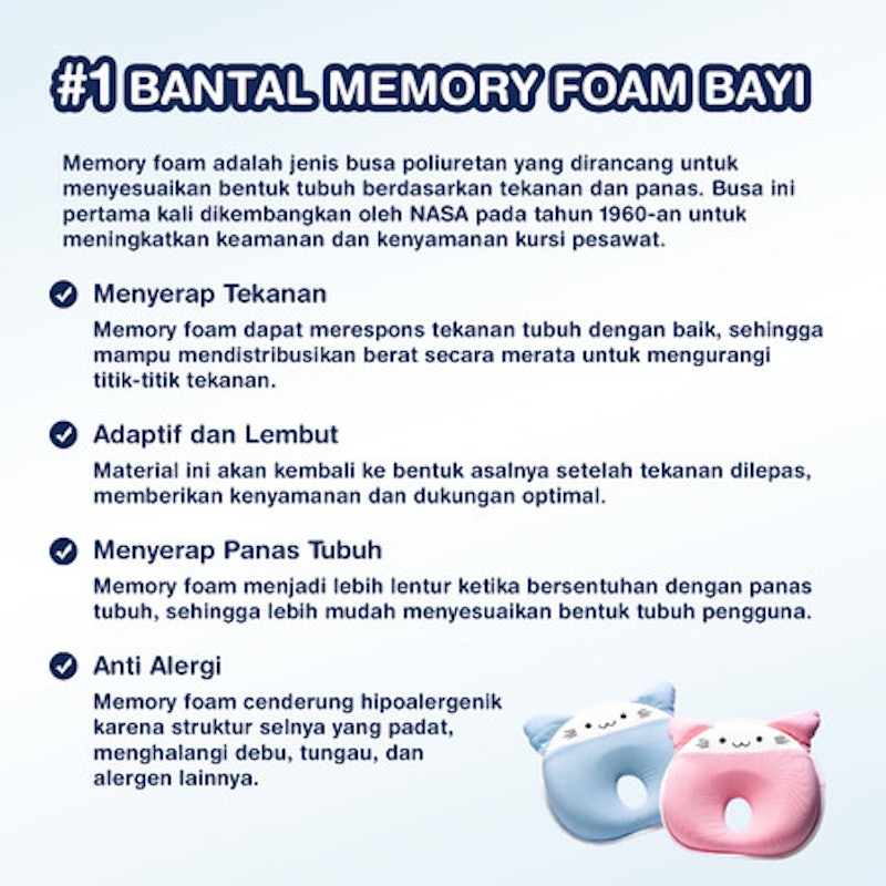Supermama Lab Memory Foam Baby Pillow 3