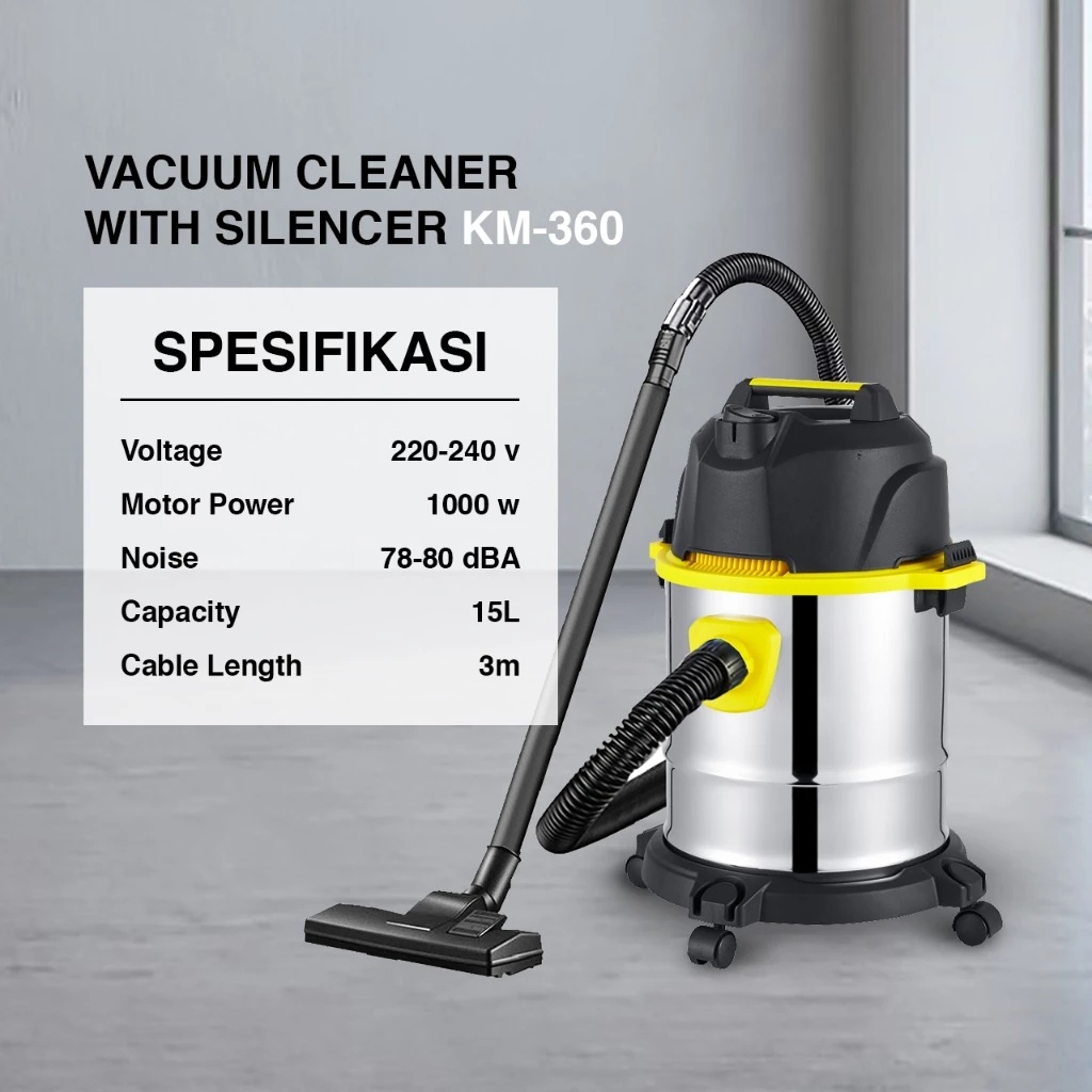 Viva Tehnik Mandiri Kenmaster Kenmaster Vacuum Cleaner Wet & Dry KM-360