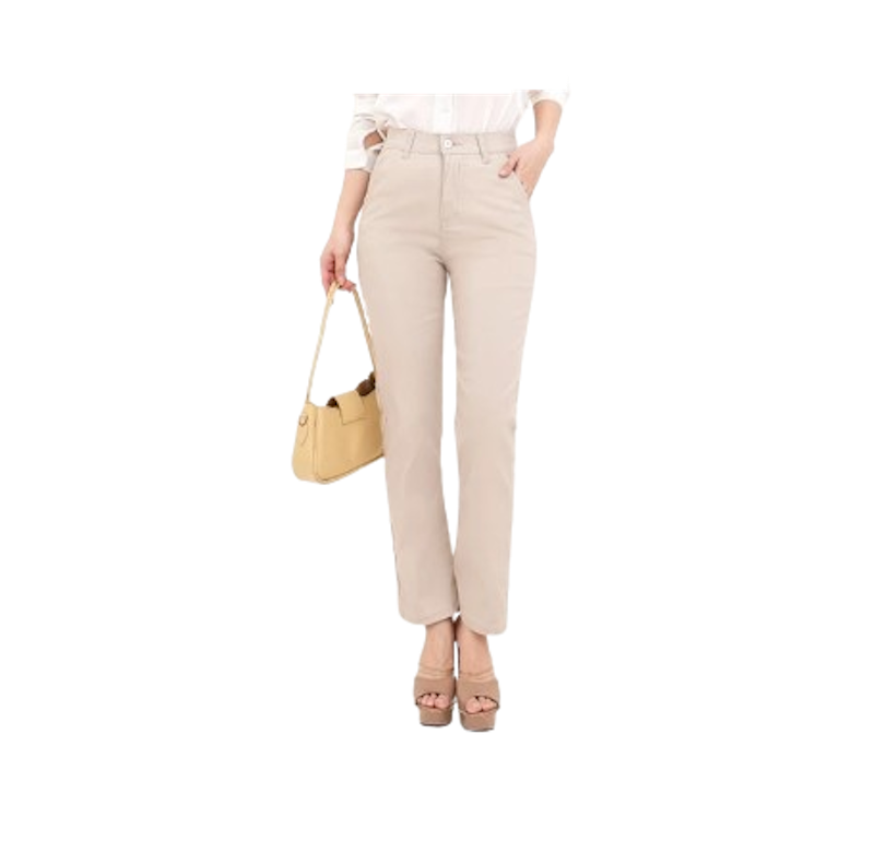 Nuber Slim Fit High Waist Chinos Pansy 1