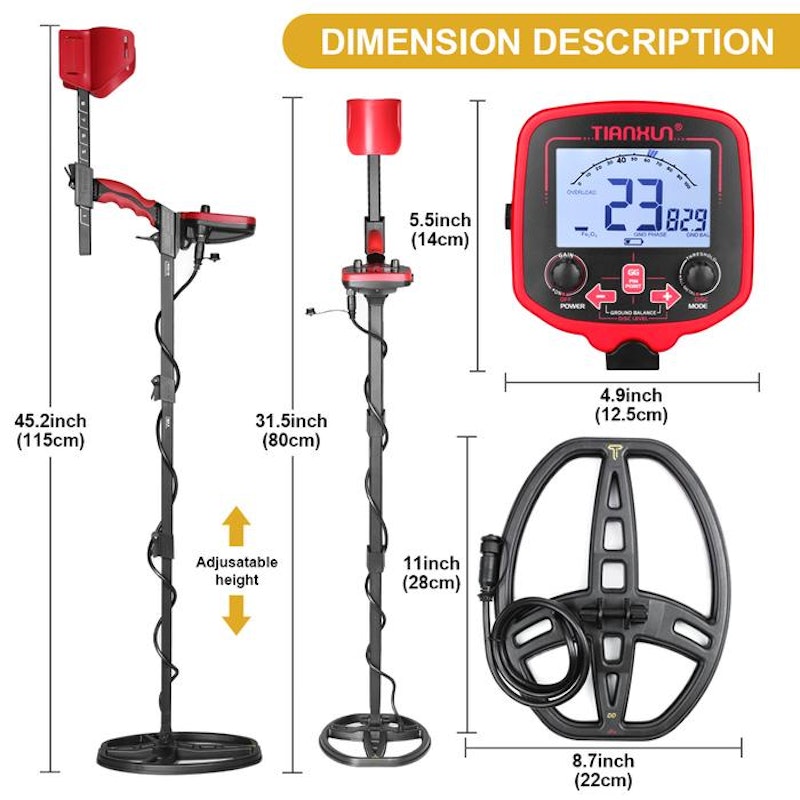 Tianxun Metal Detector Red 4