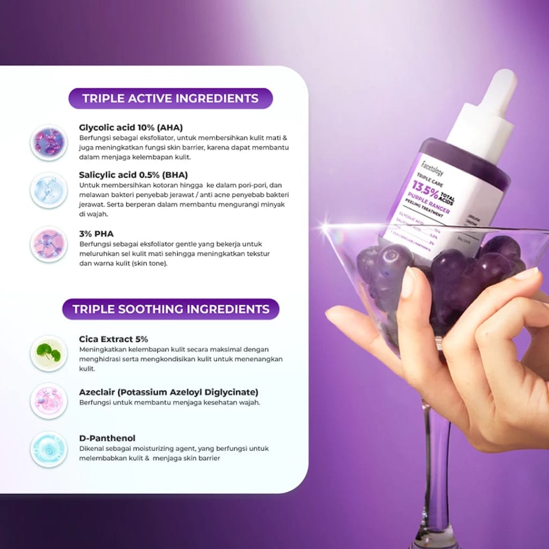 Triple Care 13,5% Total Acids Purple Ranger Peeling Treatment Serum 2