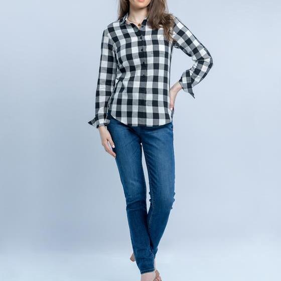 Dunia Baru Garmindo C2 Outfitters Jiesou Black Kemeja Classic Wanita