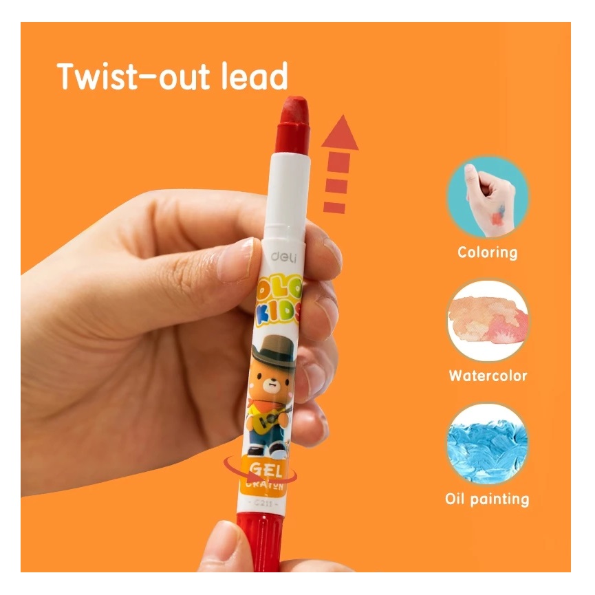 Deli Color Kids Gel Crayon 4