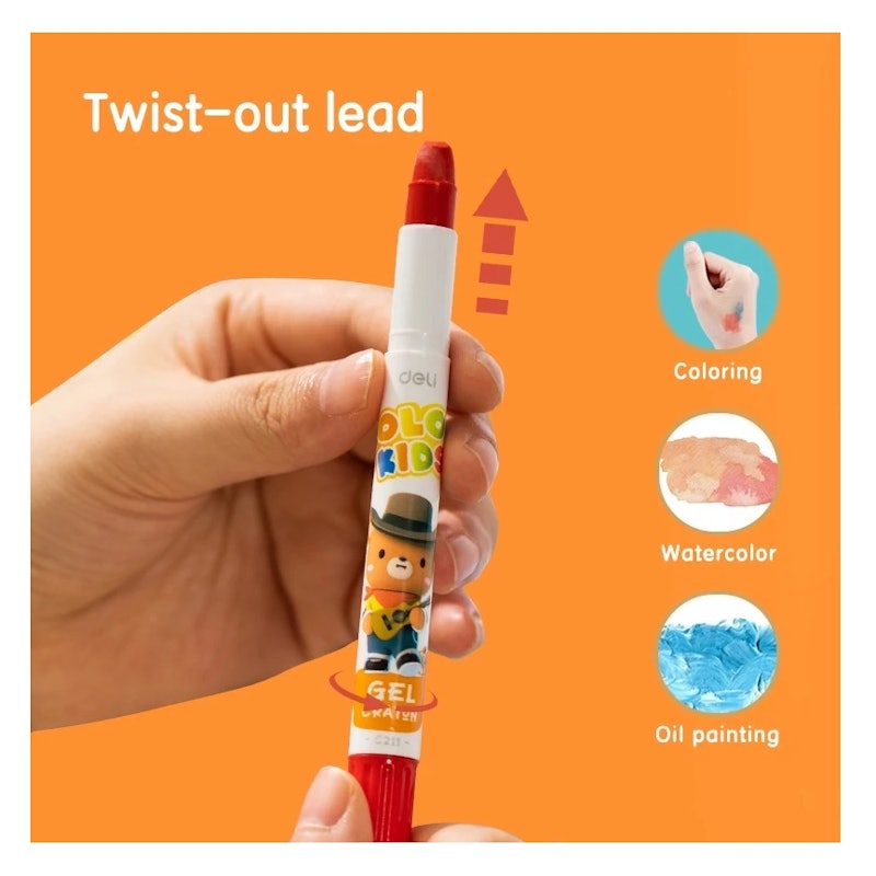 Deli Color Kids Gel Crayon 4