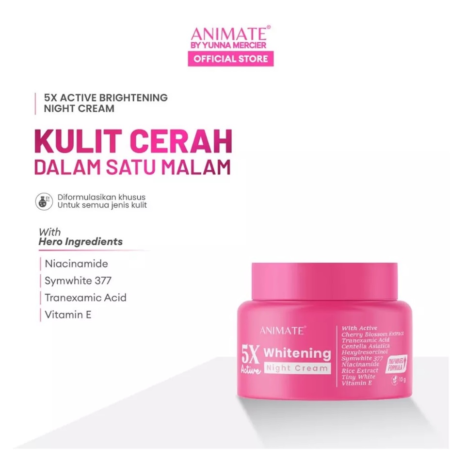 Animate 5X Active Whitening Night Cream