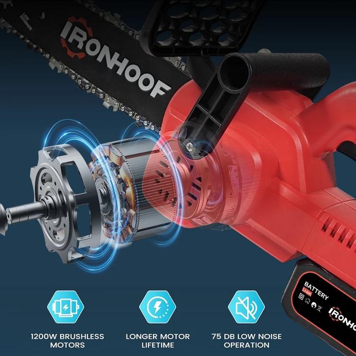 IRONHOOF Chainsaw Cordless 16 Inch 2