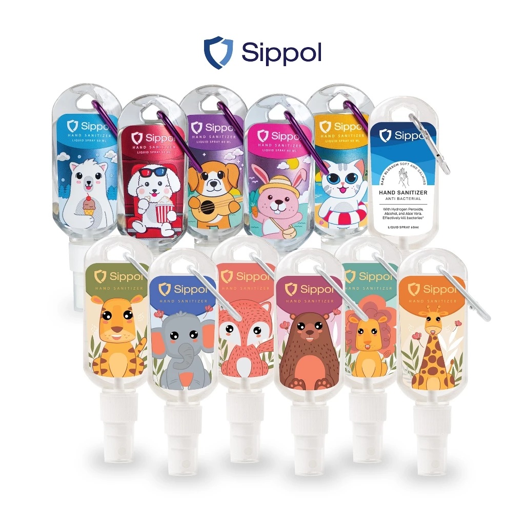 Sandana Sippol Hand Sanitizer Kids Animal 