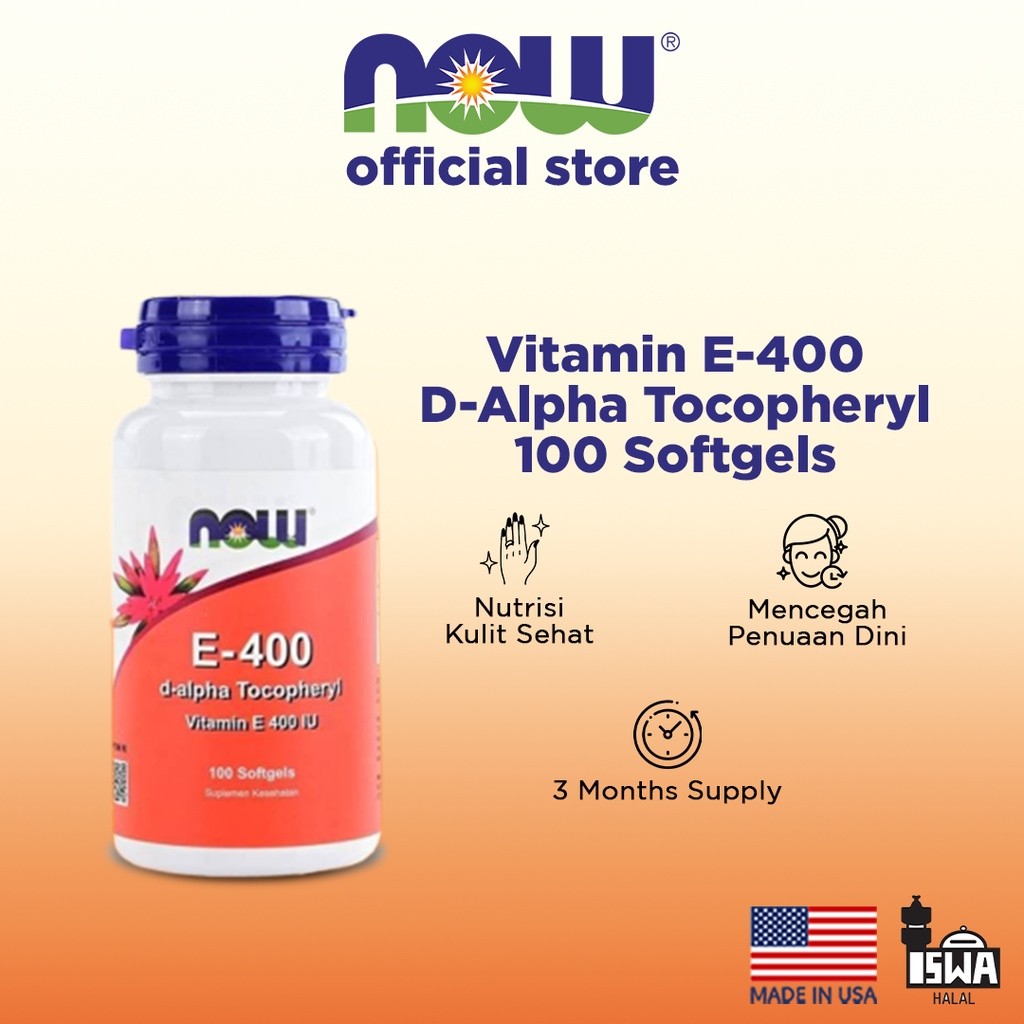 NOW Health NOW Vitamin E-400 d-alpha Tocopheryl