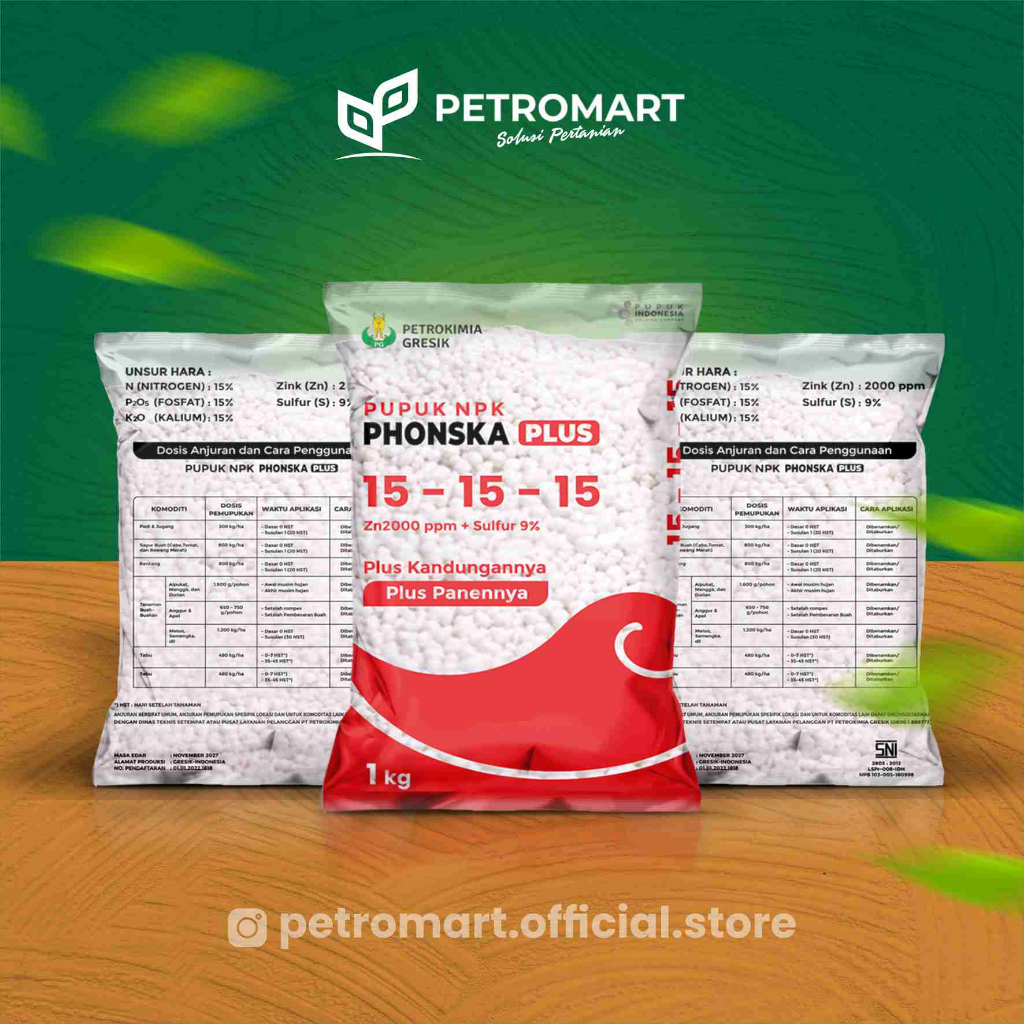 Petrokimia Gresik Pupuk NPK Phonska Plus 15-15-15