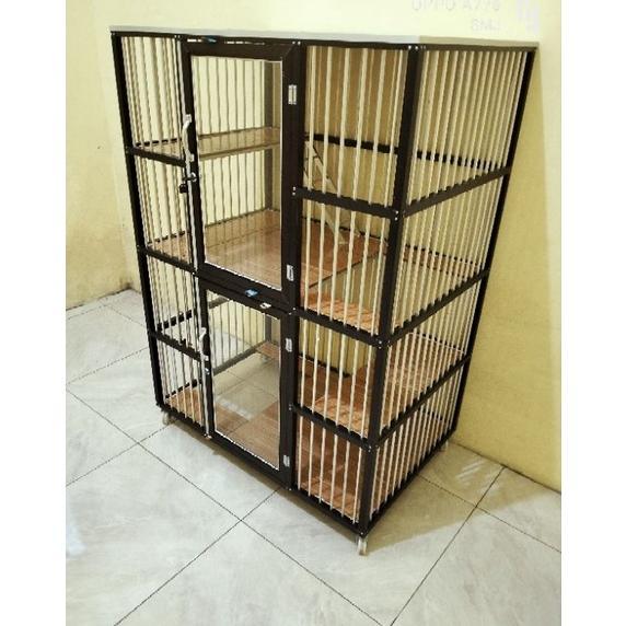 Kandang Kucing Alumunium 2 Pintu 2