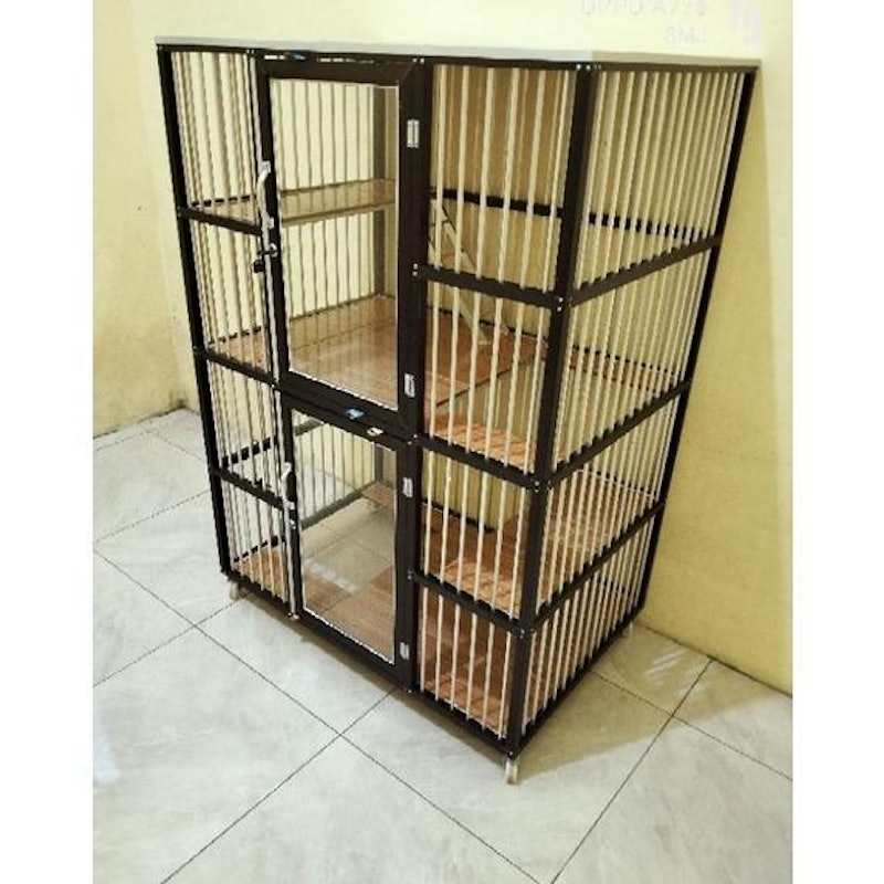 Kandang Kucing Alumunium 2 Pintu 2