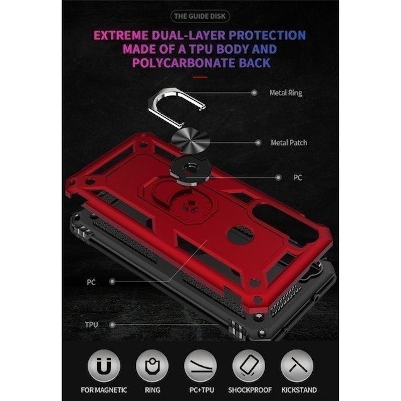 Xiaomi Redmi Note 8 Hardcase Ring Armor Kisckstand Hybrid 4