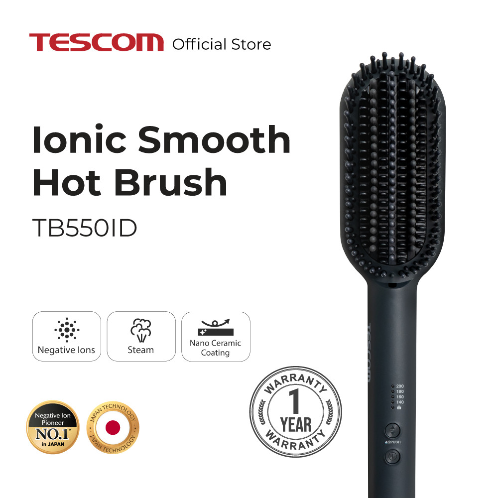 Ravalindo Megah Perkasa Tescom Ionic Smooth Hot Brush  TB550ID