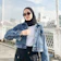 JINISO Jaket Crop Jeans Oversize Pocket Blue Acid 1