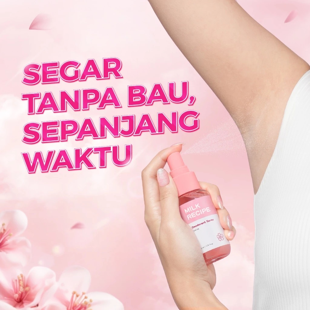 Nayue Kosmetik Indonesia Milk Recipe Deodorant Spray Sakura