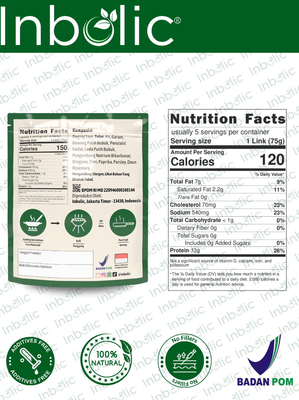 Inbolic Inbolic Italian Beef Sausage