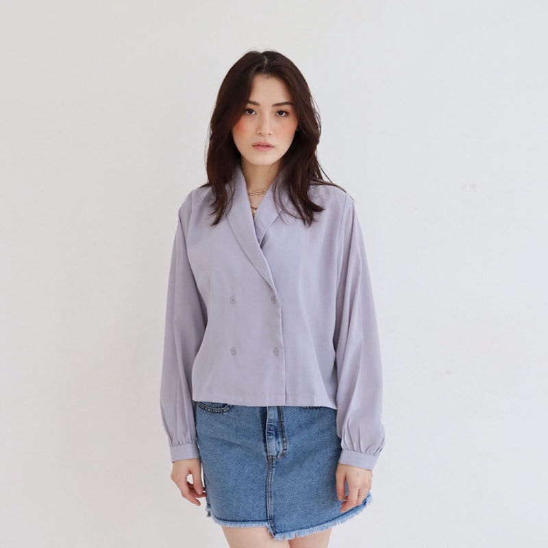 Tiff Crop Blouse Outer 2in1 5