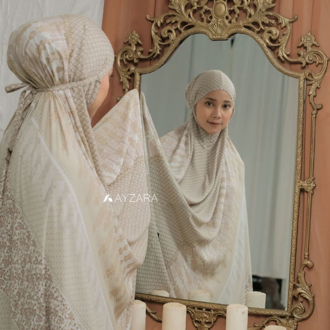 Ayzara Muslim Wear AYZARA Mukena Dewasa Rayon Motif  Azura Series