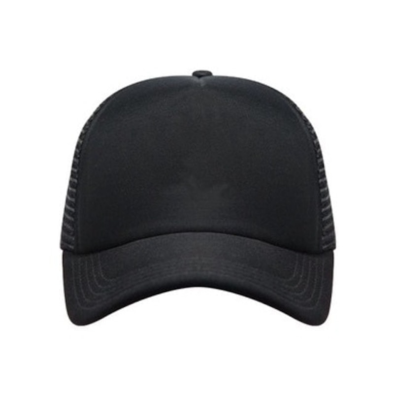 Topi Trucker Dewasa Hitam Polos 3