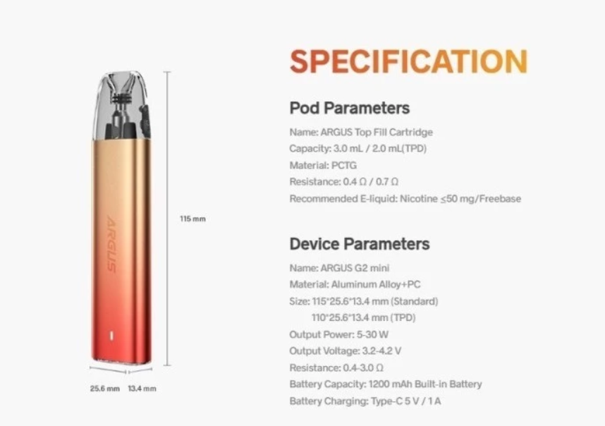 VOOPOO VOOPOO Argus Mini Go Smooth  G2