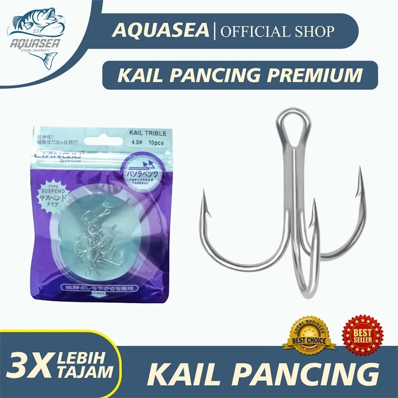 Aquasea Hook Kail Pancing Treble Zeus GT 5