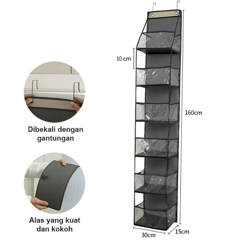 U-Living Rak Gantung PVC 6 Tingkat 2