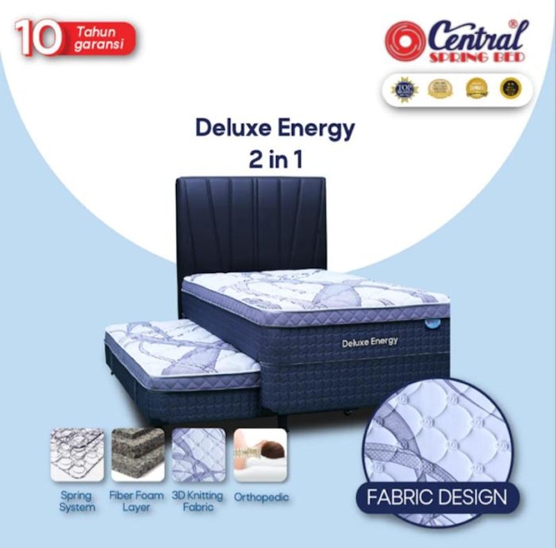 Central Deluxe Energy Springbed Plushtop 2in1 3