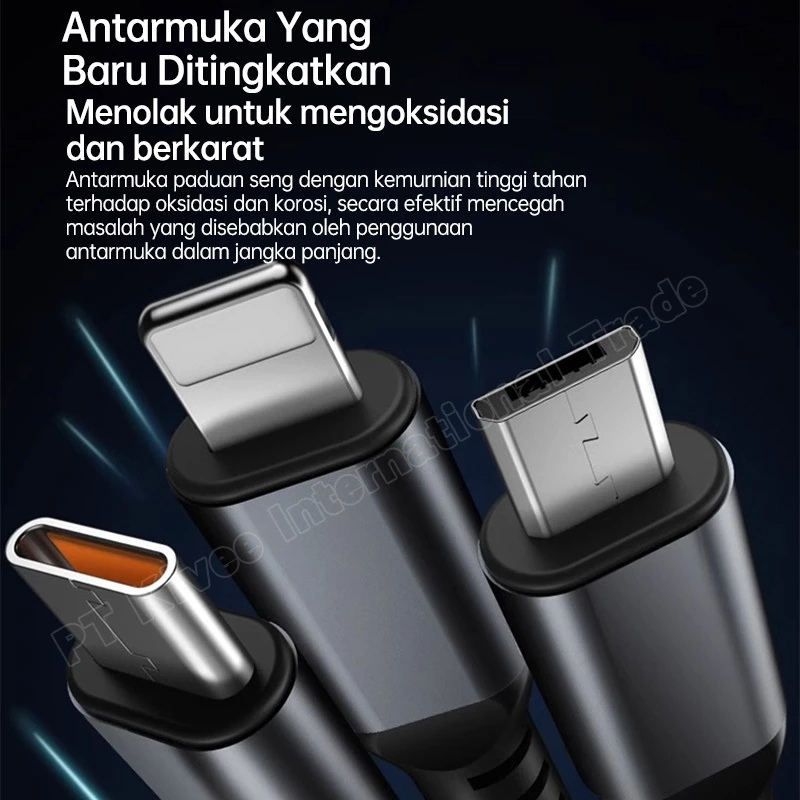 Kivee International Trade Kivee 3-in-1 Kabel Data 100W KV-CH027 