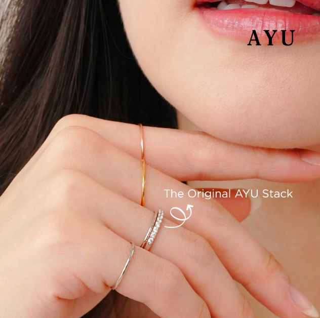 AYUGOLD Cincin Emas - Golden Benang Ring