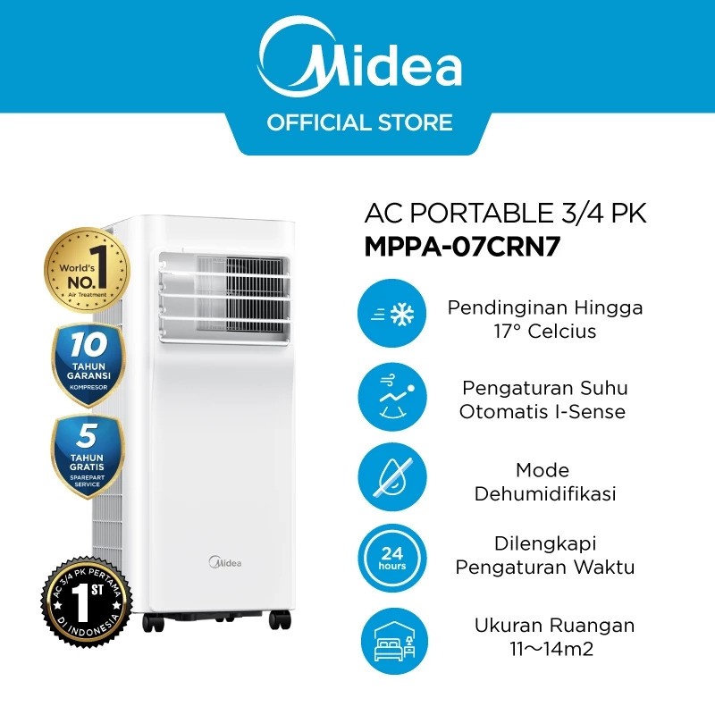 Midea AC Portable 3/4 PK MPPA-07CRN7
