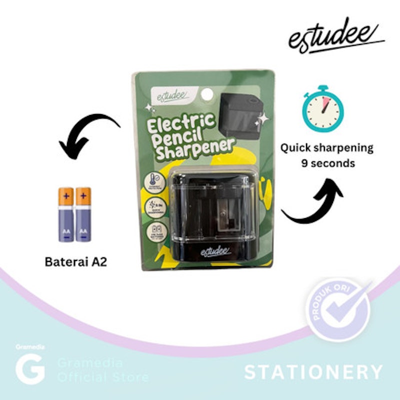 Estudee Electric Pencil Sharpener Black 2