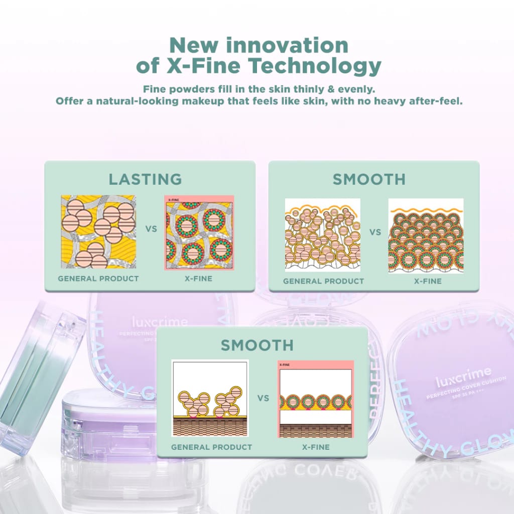 Luxury Cantika Indonesia Luxcrime Perfecting Cover Cushion Healthy Glow SPF 35 PA +++ N00