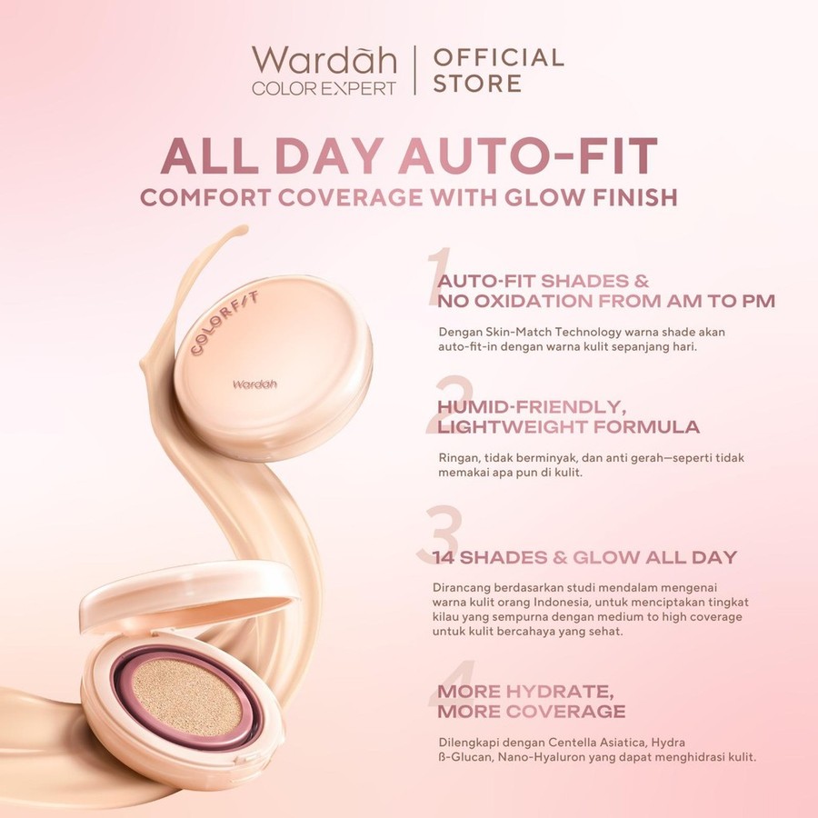 Paragon Technology and Innovation Wardah Colorfit Perfect Glow Cushion 11C Pink Fair