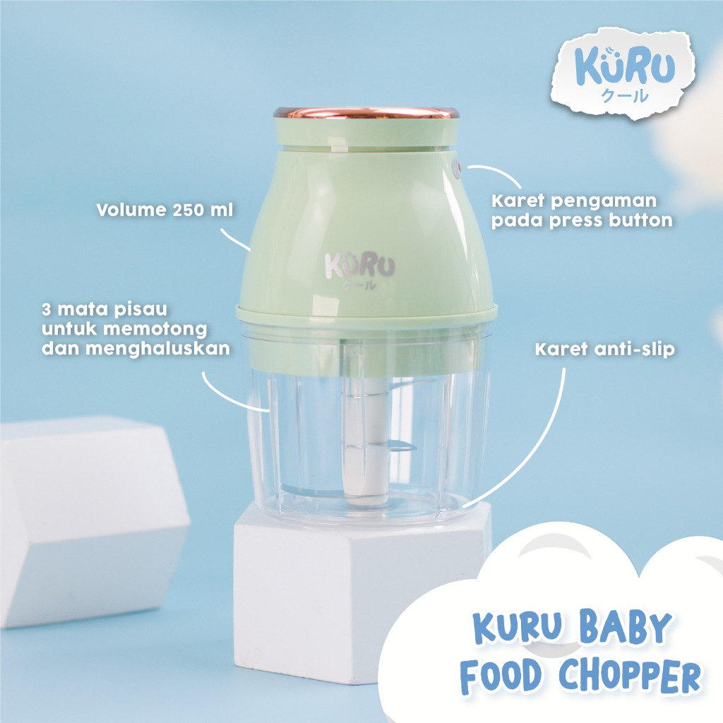 Kuarta Mitra Bersama KURU Electric Baby Food Chopper Blender  FC2001