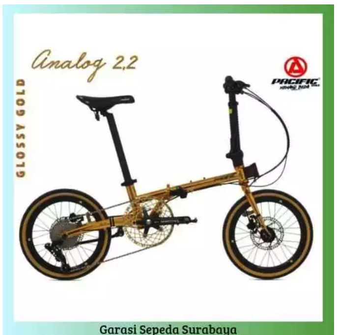 Roda Pasifik Mandiri Pacific Analog 2.2 Folding Bike 20 Inch